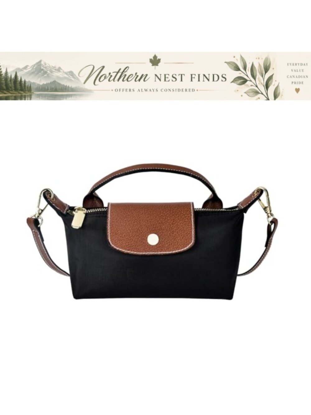 Mini Crossbody Bag Nylon Adjustable Strap Women's Small Shoulder Purse